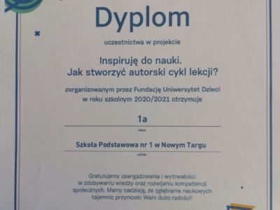 Zdjęcie 1 z 3 – PROJEKT PT. INSPIRUJĘ DO NAUKI. JA STWORZYĆ AUTORSKI CYKL LEKCJI?