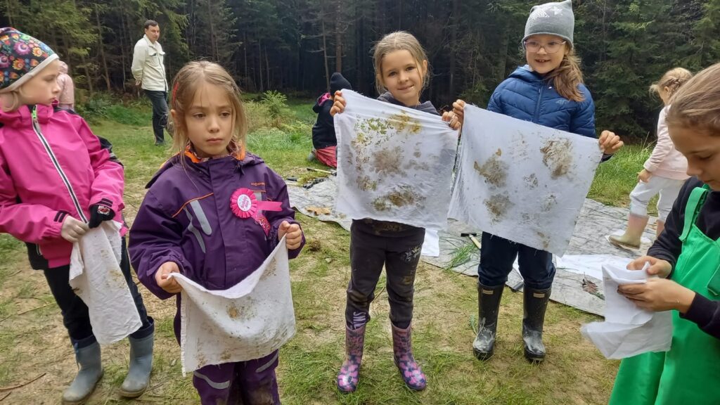 Zdjęcie 39 z 46 – Witaj jesienny lesie- lekcja przyrodnicza klasy I c w lesie