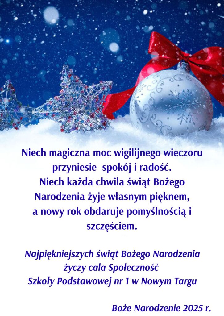 Zdjęcie 1 z 1 – ŚWIĄTECZNE ŻYCZENIA
