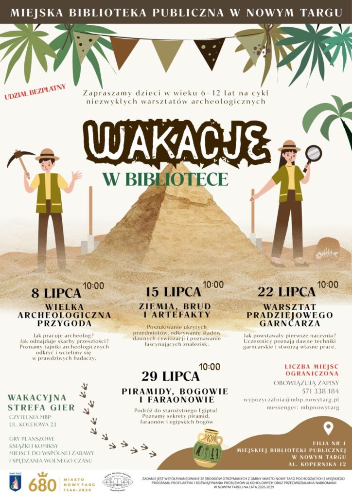 Zdjęcie 1 z 1 – Wakacyjna misja w nowotarskiej bibliotece – odkrywamy przeszłość!